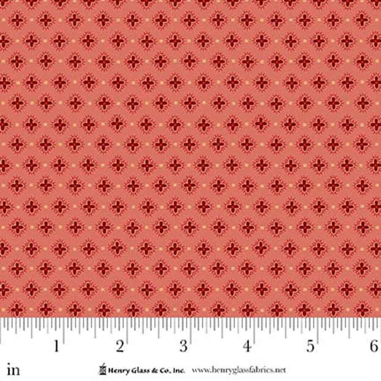 Fabric Henry Glass Pink Hibiscus Love Struck by the Quarter Yard 2295-22